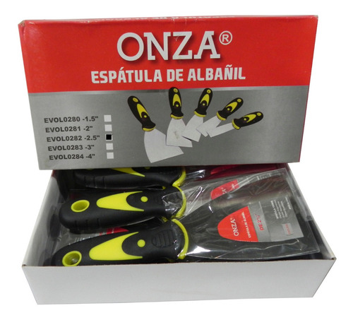 Espatula Pintor Albañil Mango Goma 2 1/2 (66 Mm.) Caja X12