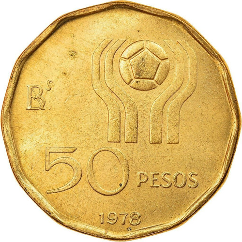 Moneda De Argentina 50 Pesos Mundial 1978