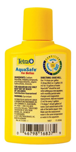Tetra Bettasafe Kit Acondicionador Peces Betta 50 Ml