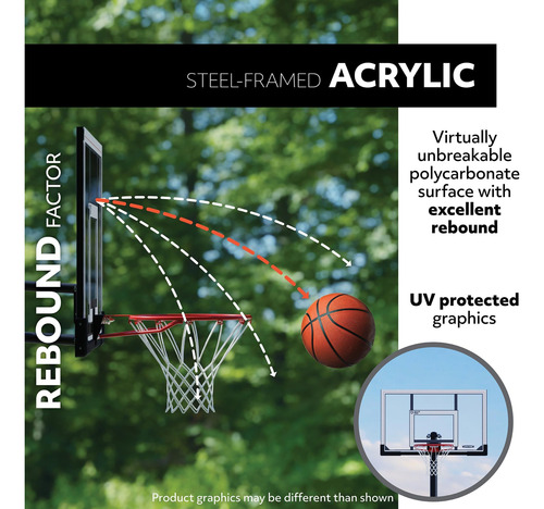 Lifetime Aro De Baloncesto Portátil Tablero Acrílico Con