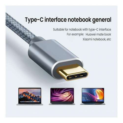 Cable Usb Tipo C A Usb B 2.0 Impresora 3m Para Mac Air | Pro Color Gris