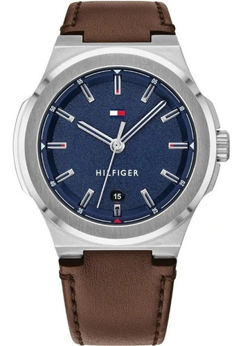 Reloj Tommy Hilfiger Hombre Con Malla Cuero Marron 1791645