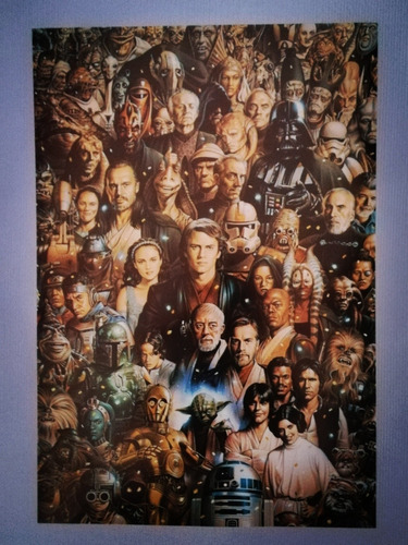 Poster Star Wars todos los personajes 