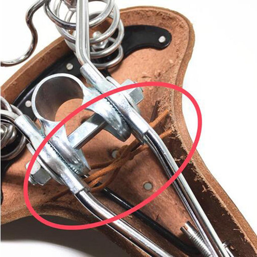 Asiento De Sillín De Bicicleta De Cuero Marrón Con Cuerda