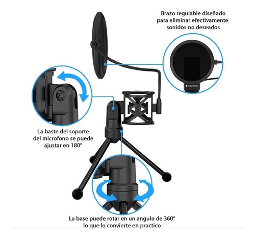 Micrófono Yanmai SF-777 condensador cardioide negro
