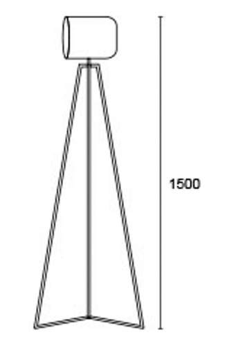 Lampara Velador De Pie Trípode E27 Apto Led