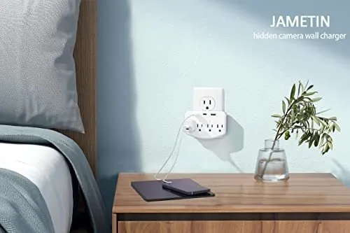 Cámara Oculta Wifi En Toma Corriente Salidas Usb Espia Hd