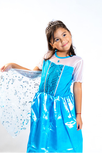 Disfraz Vestidito De Princesa Elsa Frozen Para Niñas