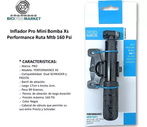 Inflador Bicicleta MTB Pro Mini Pump Touring Max 120 PSI