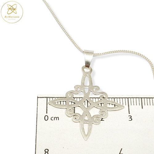 Cadena Plata + Dije Plata Nudo De Bruja