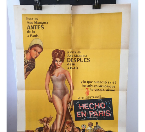 Afiche De Cine - Hecho En Paris (deteriorado)