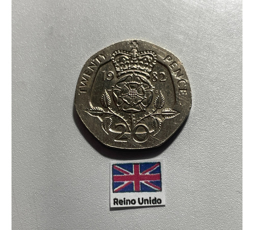 Moeda 20 Pence 1982, In 25 Inglaterra (Usado)