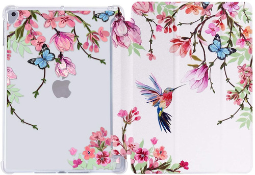 Funda iPad 5 6 Emogins Diseno Pajaros/flores