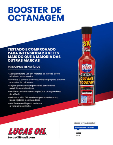 Lucas Oil Octane Booster Aditivo Aumento Octanagem Gasolina