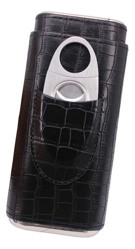 Estuche Para Cigarros De Cuero Con Patrón Cocodrilo Clásico