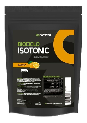 Suplemento em pó Bp Nutrition  Isotonic Biociclo isotônico Isotonic Biociclo sabor  laranja em saco de 900g