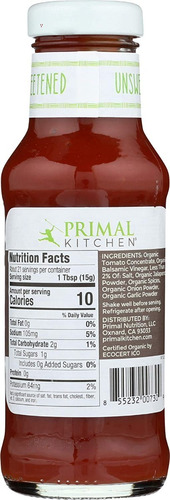 Primal Kitchen Spicy Ketchup Organic & Unsweetened 320 G