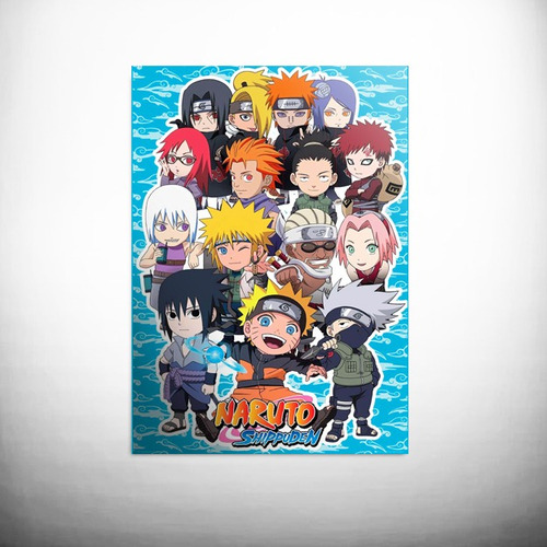 Poster Adesivo Anime Naruto Shippuden Chibi