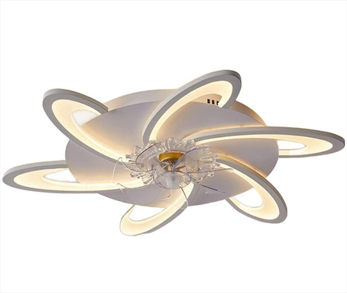 Ventilador De Techo Con Luz Diámetro 82cm Con Control Remoto Estructura Blanco