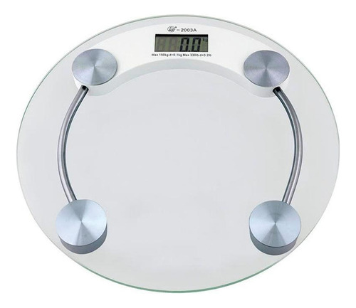 Balança Digital De Banheiro Vidro Temperado 150kg - Redonda
