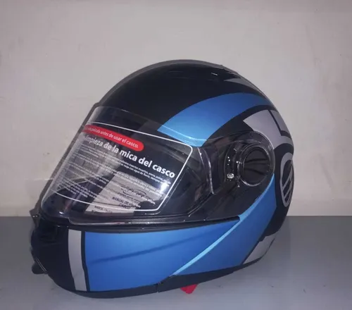 Casco Abatible Azul Con Negro Mate Italika Ori Accasaal