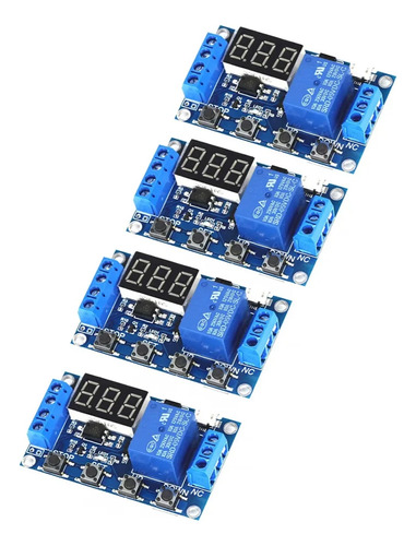 4 Pzs Kopira Temporizador Digital Timer 12v Programable Arduino Dc 6-30v Tarjeta De Relé Led Digital Circuito De Sincronización De Ciclos Interruptor Temporizador Retardo Módulo De Disparo Micro Usb