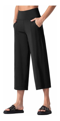 Gym People Pantalon Capris Para Yoga Cintura Bolsillo