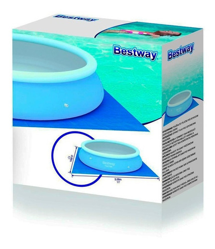 Imagen 7 de 7 de Combo Pileta Inflable Bestway 57009 + Tapiz De Suelo Pce