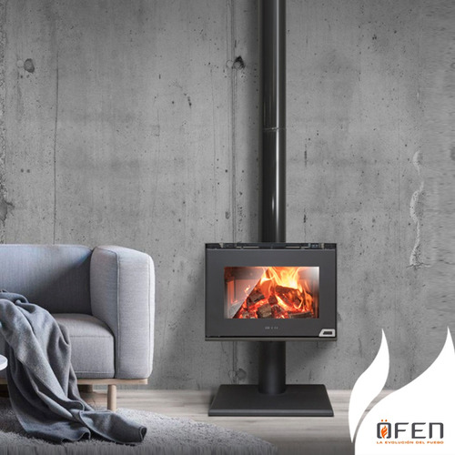Estufa Premium Leña Ofen Holz. Salamandra Con Soporte De Pie