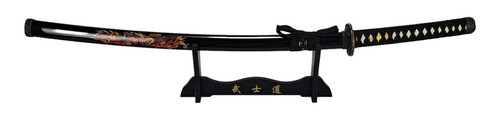 Espada Katana Ninja Samurai Dragão Vermelho Com Bainha