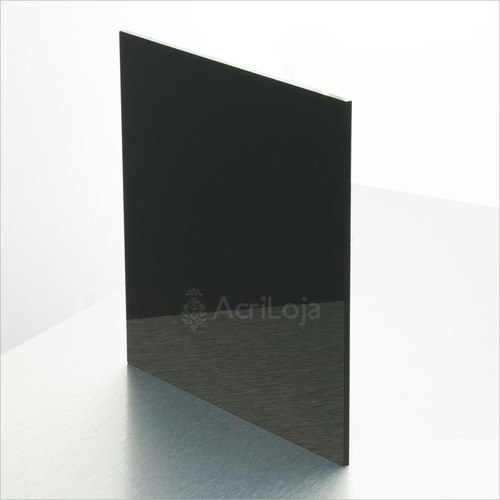 Chapa Placa De Acrílico Preto 100cm X 50cm Esp. 2mm