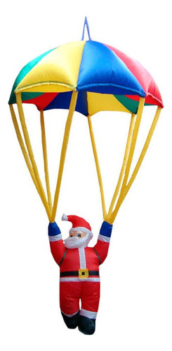Papai Noel Inflável No Paraquedas Natalino Decoração 1,80