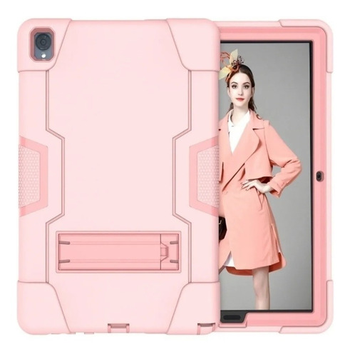 Mica + Funda Con Base Tablet Huawei Mediapad M5 Lite 10 10.1 Color Rosa