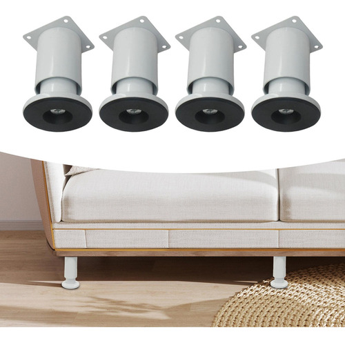 A 4 Pces Cama Quadro Suporte Fixo Pés Pernas Do Branco