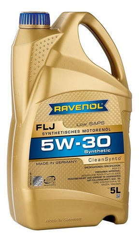 Aceite De Motor Flj 5w30 Ravenol 5lts Sintético C1 Low Saps