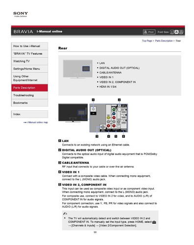 Imagen 4 de 4 de Televisor Sony 55 Pulgadas 3d Hdmi Mod. Kdl-55hx729