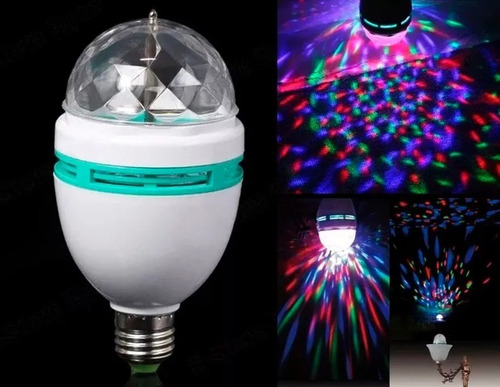 Lampada Led Globo Colorida Rotativa Festa Boate
