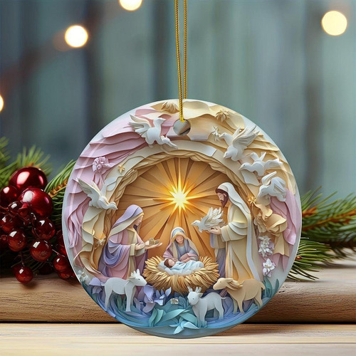 Adorno Para De Navidad, Pequeño Colgante De Nacimiento De