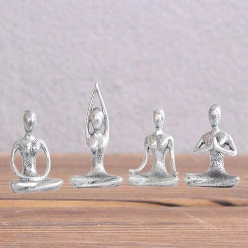 Postura De Yoga Estatua Contemplación Buda Para Estudio Sala