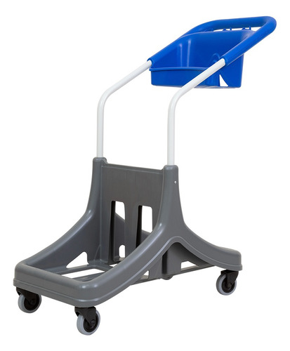 Carro De Limpieza Prensa Mopa Doble Caddy 50 Lts Rojo Y Azul
