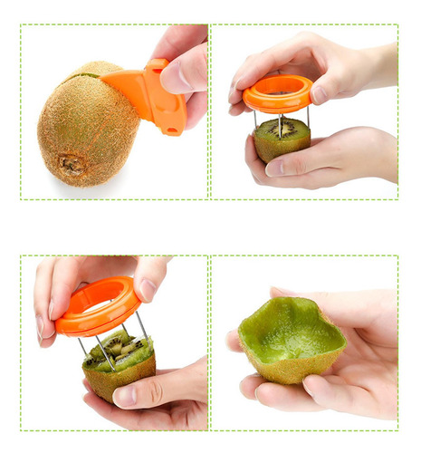 Kiwi Cutter Kiwi Fruit Scoops Handheld Kiwi Fruit Amarillo
