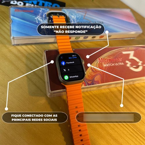 Relógio Inteligente Microwear A Prova D'água Novo Lançamento Prateado Mesh Laranja Prateado
