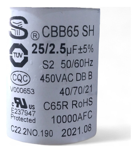 Capacitor P/ar Condicionado Cbb65sh / Itqfm9w (25/2.5uf)