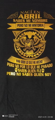 Playera Sabes Mi Nombre Pero No Mi Historia