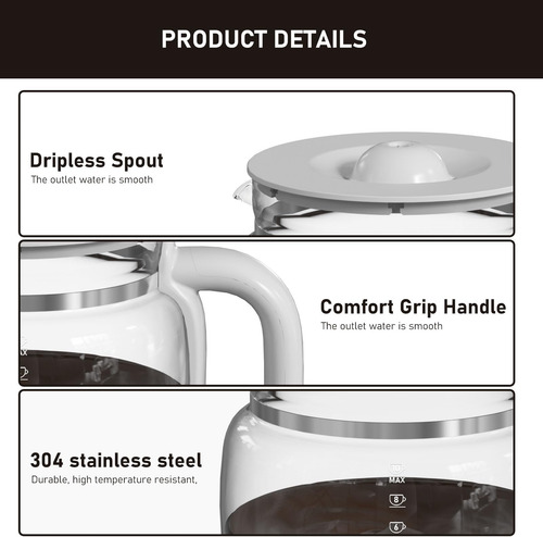 Dcgc01 De 10 Tazas De Reemplazo De Jarra De Vidrio Con Smeg