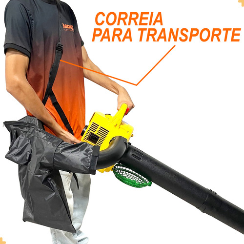 Soprador Aspirador De Folhas À Gasolina 2t 1,0hp Garthen