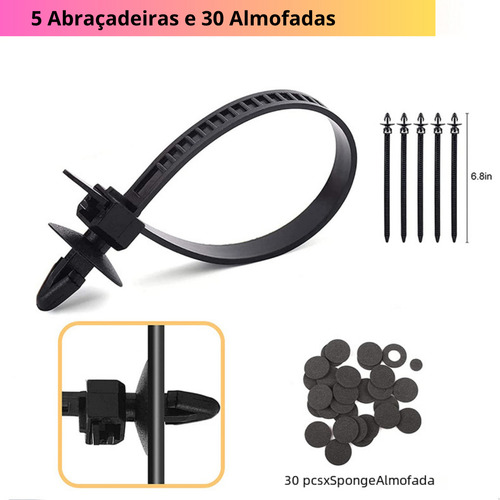 Kit Presilhas Grampo Automotiva Universal Parabarro 650 Pcs