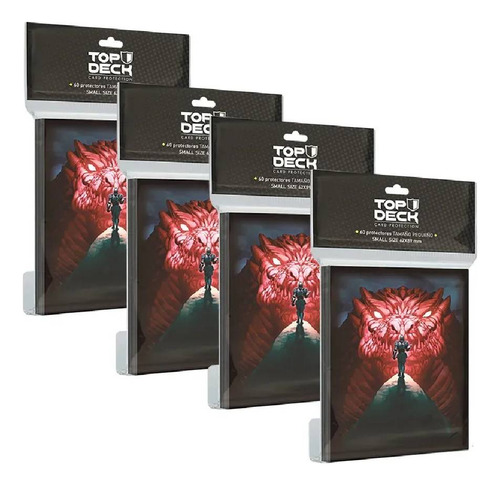4x Protectores Top Deck Small Size Myl Fe Sin Límite