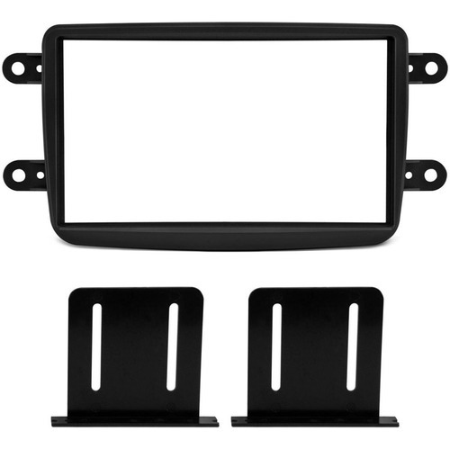 Moldura Painel Dvd 2 Din Kwid 2017 2018 Preto