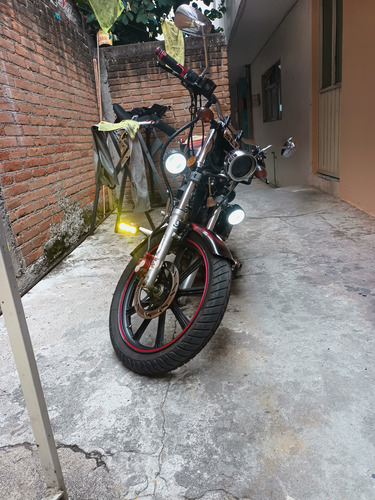 Honda Cargo 125cc 2007 Modificada Color Negro Con Flamas Roj